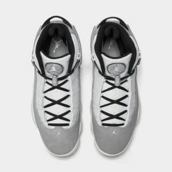 Nike Men's Air Jordan 6 Rings Basketball Shoes Light Smoke Grey/Black/Sail/White - FJ4650 077 -Stealth Fit Shop FJ4650 077 P5