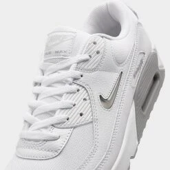 Men's Nike Air Max 90 Jewel Swoosh Casual Shoes White/Photon Dust/Light Smoke Grey - FN8005 100 -Stealth Fit Shop FN8005 100 P3