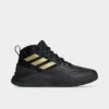 Men's Adidas OwnTheGame Basketball Shoes Core Black/Matte Gold/Core Black - FW4562 001