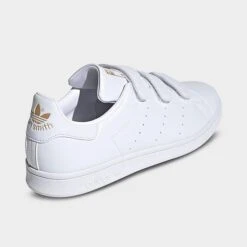 Men's Adidas Originals Stan Smith Primegreen Casual Shoes White/White/Gold Metallic - FX5508 100 -Stealth Fit Shop FX5508 100 P4