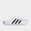 Men's Adidas Adilette Clog Shoes White/Black/White - FY8970 100 -Stealth Fit Shop FY8970 100 P1