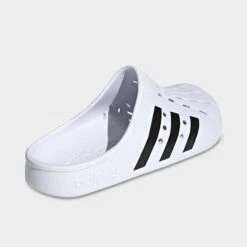 Men's Adidas Adilette Clog Shoes White/Black/White - FY8970 100 -Stealth Fit Shop FY8970 100 P4