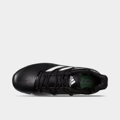 Men's Adidas Adizero Afterburner 9 Pro TPU Baseball Cleats Black/White/Silver Metallic - FZ4220 001 -Stealth Fit Shop FZ4220 001 P5
