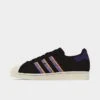 Men's Adidas Originals Superstar Casual Shoes Black/Violet Fusion/Cream White - FZ6475 001 -Stealth Fit Shop FZ6475 001 P1