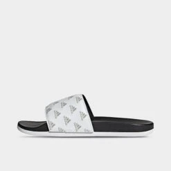 Men's Adidas Essentials Adilette Comfort Slide Sandals White/Grey/White - GV9737 100 -Stealth Fit Shop GV9737 100 P3