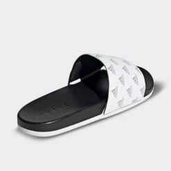 Men's Adidas Essentials Adilette Comfort Slide Sandals White/Grey/White - GV9737 100 -Stealth Fit Shop GV9737 100 P4