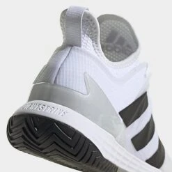 Men's Adidas Adizero Ubersonic 4 Tennis Shoes White/Black/Silver Metallic - GW2512 100 -Stealth Fit Shop GW2512 100 P3