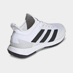 Men's Adidas Adizero Ubersonic 4 Tennis Shoes White/Black/Silver Metallic - GW2512 100 -Stealth Fit Shop GW2512 100 P4