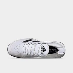 Men's Adidas Adizero Ubersonic 4 Tennis Shoes White/Black/Silver Metallic - GW2512 100 -Stealth Fit Shop GW2512 100 P5