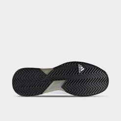 Men's Adidas Adizero Ubersonic 4 Tennis Shoes White/Black/Silver Metallic - GW2512 100 -Stealth Fit Shop GW2512 100 P6