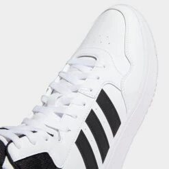 Men's Adidas Hoops 3.0 Mid Classic Vintage Casual Shoes Black/Black/White - GW3019 001 -Stealth Fit Shop GW3019 001 P3