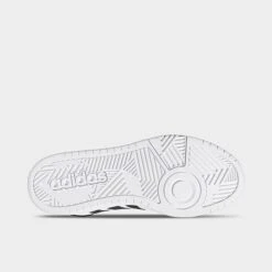 Men's Adidas Hoops 3.0 Mid Classic Vintage Casual Shoes Black/Black/White - GW3019 001 -Stealth Fit Shop GW3019 001 P6