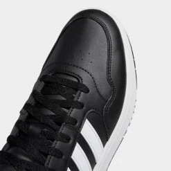 Men's Adidas Hoops 3.0 Mid Classic Vintage Casual Shoes Black/White/Grey - GW3020 001 -Stealth Fit Shop GW3020 001 P3