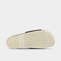 Men's Adidas Essentials Adilette Comfort Slide Sandals Black/Wonder White/Gold Metallic - GW5966 001 -Stealth Fit Shop GW5966 001 P6