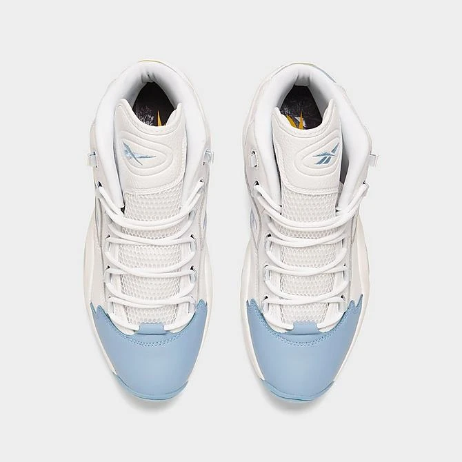 Men's Reebok Question Mid Basketball Shoes Footwear White/Fluid Blue/Toxic Yellow - GW8854 100 7 Men's Reebok Question Mid Basketball Shoes Footwear White/Fluid Blue/Toxic Yellow - GW8854 100 - Image 5