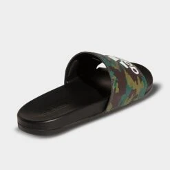Men's Adidas Essentials Adilette Comfort Slide Sandals Core Black/Core Black/Cloud White - GW9647 001 -Stealth Fit Shop GW9647 001 P4