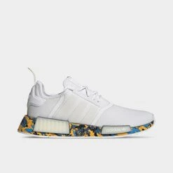 Men's Adidas Originals NMD R1 Casual Shoes White/White/Off White - GX4466 100