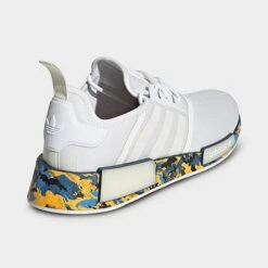 Men's Adidas Originals NMD R1 Casual Shoes White/White/Off White - GX4466 100 -Stealth Fit Shop GX4466 100 P4