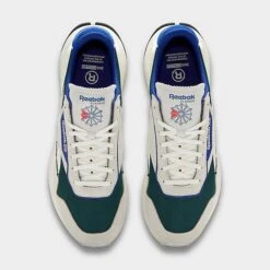 Men's Reebok Classic Leather Legacy AZ Casual Shoes Chalk/Forest Green/Classic Cobalt - GX9347 170 -Stealth Fit Shop GX9347 170 P5