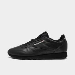 Men's Reebok Classic Leather Casual Shoes Core Black/Core Black/Pure Grey 5 - GY0955 001