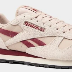 Men's Reebok Classic Leather Casual Shoes Modern Beige/Alabaster/Classic Burgundy - GY1525 269 -Stealth Fit Shop GY1525 269 P3