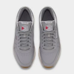 Men's Reebok Classic Leather Casual Shoes Pure Grey 5/Ftwr White/Reebok Rubber Gum - GY3599 086 -Stealth Fit Shop GY3599 086 P5