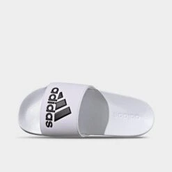 Men's Adidas Adilette Shower Slide Sandals Cloud White/Core Black/Cloud White - GZ3775 100 -Stealth Fit Shop GZ3775 100 P5