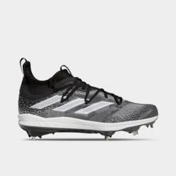 Men's Adidas Adizero Afterburner NWV Baseball Cleats Black/White/Grey - GZ4580 001