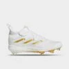 Men's Adidas Adizero Afterburner NWV Baseball Cleats White/Gold Metallic/White - GZ4581 100 2 Men's Adidas Adizero Afterburner NWV Baseball Cleats White/Gold Metallic/White - GZ4581 100 -Stealth Fit Shop GZ4581 100 P1