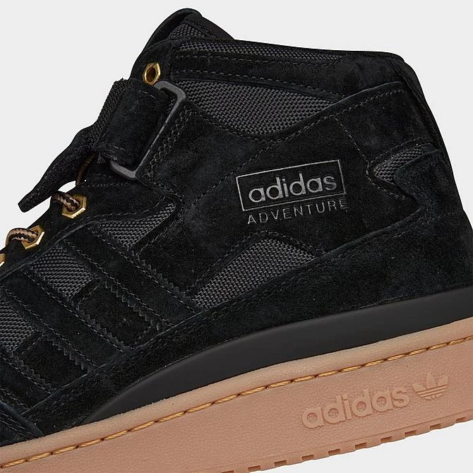Men's Adidas Originals Forum Mid Casual Shoes Black/Black/Gum - GZ4620 001 5 Men's Adidas Originals Forum Mid Casual Shoes Black/Black/Gum - GZ4620 001 - Image 3