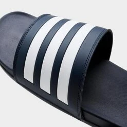 Men's Adidas Essentials Adilette Comfort Slide Sandals Ink/White/Ink - GZ5892 408 -Stealth Fit Shop GZ5892 408 P3