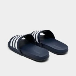 Men's Adidas Essentials Adilette Comfort Slide Sandals Ink/White/Ink - GZ5892 408 -Stealth Fit Shop GZ5892 408 P4