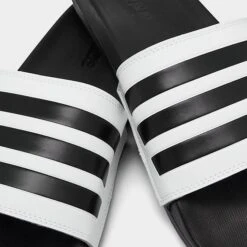 Men's Adidas Essentials Adilette Comfort Slide Sandals Footwear White/Core Black/Core Black - GZ5893 100 -Stealth Fit Shop GZ5893 100 P3