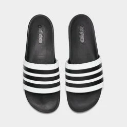 Men's Adidas Essentials Adilette Comfort Slide Sandals Footwear White/Core Black/Core Black - GZ5893 100 -Stealth Fit Shop GZ5893 100 P5