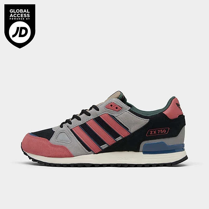 Men's Adidas Originals ZX 750 Casual Shoes Black/Wonder Red - H06328 001 3 Men's Adidas Originals ZX 750 Casual Shoes Black/Wonder Red - H06328 001