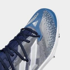 Men's Adidas Adizero Afterburner NWV Baseball Cleats Team Navy Blue/White/Wonder Steel - HP2177 415 -Stealth Fit Shop HP2177 415 P3