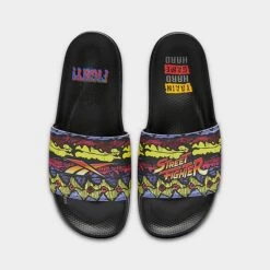 Men's Reebok Classic Slide Sandals Core Black/Multi - HP2208 001 -Stealth Fit Shop HP2208 001 P5