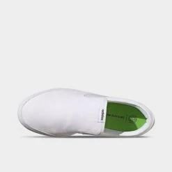 Men's Adidas Essentials Vulc Raid3r Slip-On Skateboarding Shoes White/White/Black - HP6555 100 -Stealth Fit Shop HP6555 100 P5