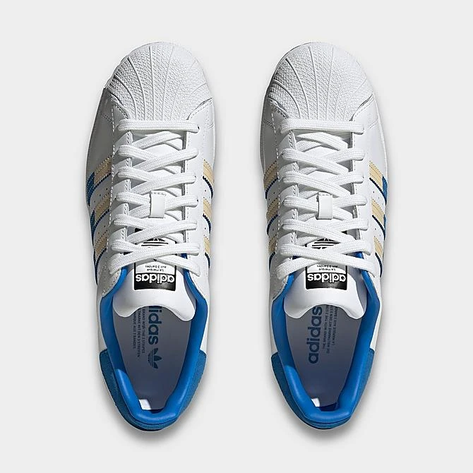 Men's Adidas Originals Superstar Casual Shoes White/Sand Strata/Bright Royal - HQ2167 100 7 Men's Adidas Originals Superstar Casual Shoes White/Sand Strata/Bright Royal - HQ2167 100 - Image 5