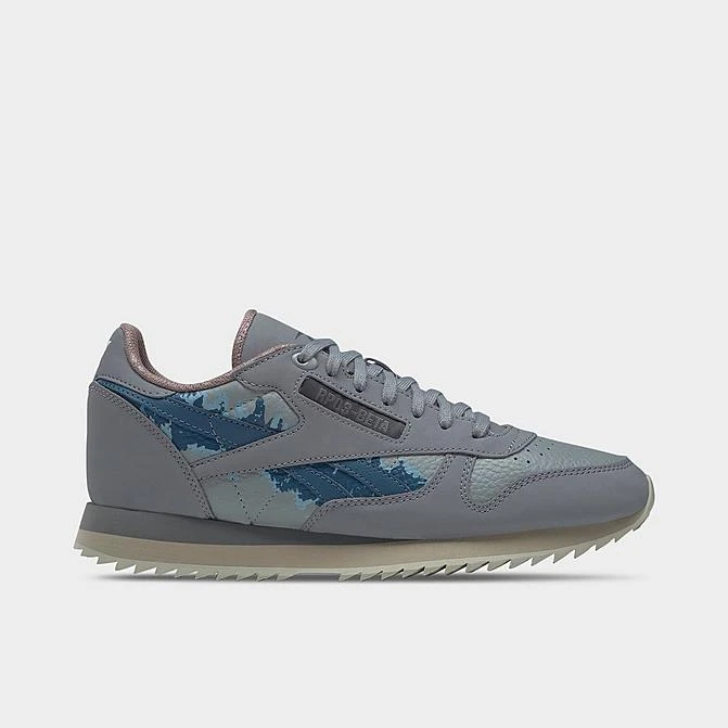 Men's Reebok Jurassic World Classic Leather Ripple Casual Shoes Pure Grey/Flat Grey/Brave Blue - HQ6253 086 3 Men's Reebok Jurassic World Classic Leather Ripple Casual Shoes Pure Grey/Flat Grey/Brave Blue - HQ6253 086