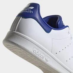 Adidas Originals Stan Smith Casual Shoes White/White/Semi Lucid Blue - HQ6784 100 -Stealth Fit Shop HQ6784 100 P3