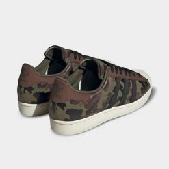 Men's Adidas Originals Superstar Casual Shoes Olive Strata/Mesa/Night Red - HQ8866 301 -Stealth Fit Shop HQ8866 301 P4