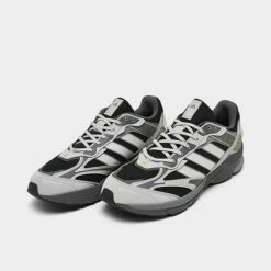 Men's Adidas Spiritain 2000 Casual Shoes Core Black/Light Grey/Dark Grey/Solar Green - ID5410 001 -Stealth Fit Shop ID5410 001 P2