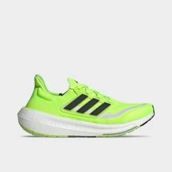 Men's Adidas Ultraboost Light Running Shoes Lucid Lemon/Black/Crystal White - IE1767 023