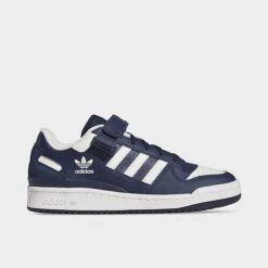 Men's Adidas Originals Forum Low Casual Shoes Night Indigo/Cloud White/Crew Yellow - IE7172 100
