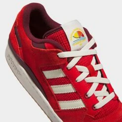 Men's Adidas Originals Forum Low Casual Shoes Red/Off White/Gum - IE7176 100 -Stealth Fit Shop IE7176 100 P3