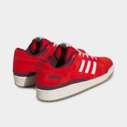 Men's Adidas Originals Forum Low Casual Shoes Red/Off White/Gum - IE7176 100 -Stealth Fit Shop IE7176 100 P4